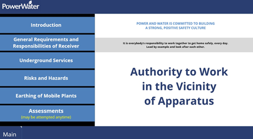 Authority to Work in the Vicinity